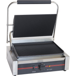 Heavy Duty Large Panini Contact grill 2.2kW Ribbed - CEEG02A