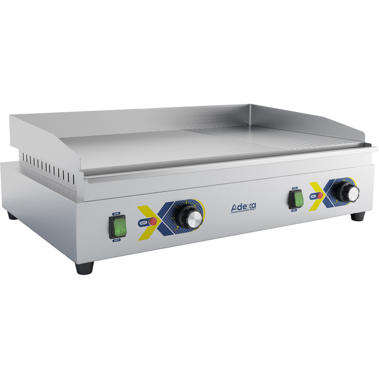 Chrome Coated Commercial Griddle Smooth/Ribbed 720x460x240mm  3.5kW Electric - CEEG720D