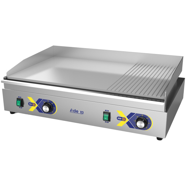 Commercial Electric Countertop Griddle 1/3 Ribbed Chrome Plate 720×477×232mm | CaterEq CEEG720D2H Commercial Electric Countertop Griddle 1/3 Ribbed Chrome Plate 720×477×232mm | CaterEq CEEG720D2H