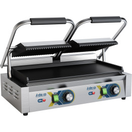 Heavy Duty Panini Contact grill Double Ribbed/Smooth - CEEGD20B