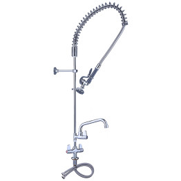 Pre Rinse Spray Unit with Swing faucet Deck mount Double inlet Height 1000mm Stainless steel - CEEQ2801A12 Pre Rinse Spray Unit with Swing faucet Deck mount Double inlet Height 1000mm Stainless steel - CEEQ2801A12