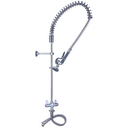 Pre Rinse Spray Unit Deck mount Double inlet Height 1000mm Stainless steel - CEEQ2801A