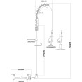 8" Wall Mount Commercial Pre-Rinse Faucet with Flexible Hose & Spray Valve Chrome Plated Brass | CaterEq CEEQ2802A 8" Wall Mount Commercial Pre-Rinse Faucet with Flexible Hose & Spray Valve Chrome Plated Brass | CaterEq CEEQ2802A