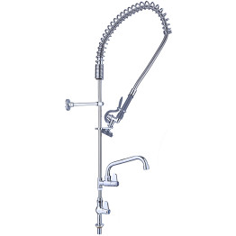 Pre Rinse Spray Unit with Swing faucet Deck mount Single inlet Height 1000mm Stainless steel - CEEQ2803A12
