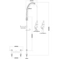 8" Desk Mount Mixing Faucet with 20" Riser & 37" Flexible Hose & Spray Valve Chrome Plated Brass | CaterEq CEEQ2805A 8" Desk Mount Mixing Faucet with 20" Riser & 37" Flexible Hose & Spray Valve Chrome Plated Brass | CaterEq CEEQ2805A