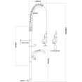 Backsplash Mount Pre-Rinse Faucet with 20" Riser, 37" Flexible Hose and 12" Swing Nozzle Chrome Plated Brass | CaterEq CEEQ2811A12