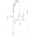 Deck Mount Pre-Rinse Faucet with 20" Riser, 37" Flexible Hose and 12" Swing Nozzle Chrome Plated Brass | CaterEq CEEQ2812A12