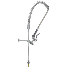 Deck Mount Pre-Rinse Faucet with 20" Riser and 37" Flexible Hose Chrome Plated Brass | CaterEq CEEQ2812A Deck Mount Pre-Rinse Faucet with 20" Riser and 37" Flexible Hose Chrome Plated Brass | CaterEq CEEQ2812A