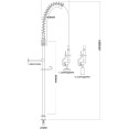 Deck Mount Pre-Rinse Faucet with 20" Riser and 37" Flexible Hose Chrome Plated Brass | CaterEq CEEQ2812A Deck Mount Pre-Rinse Faucet with 20" Riser and 37" Flexible Hose Chrome Plated Brass | CaterEq CEEQ2812A