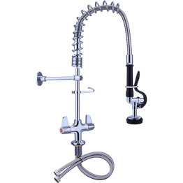 Pre Rinse Spray Unit Deck mount Double inlet Height 600mm Stainless steel - CEEQ7801A