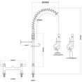 8" Desk Mount Mixing Faucet with 8" Riser & 18" Flexible Hose Chrome Plated Brass | CaterEq CEEQ7805A 8" Desk Mount Mixing Faucet with 8" Riser & 18" Flexible Hose Chrome Plated Brass | CaterEq CEEQ7805A