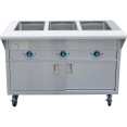 Mobile Bain marie with Cupboard 3xGN1/1 - CEEST3SWCBSD