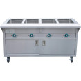 Mobile Servery Steam Table with Cupboard 4xGN1/1 - CEEST4SWCBSD