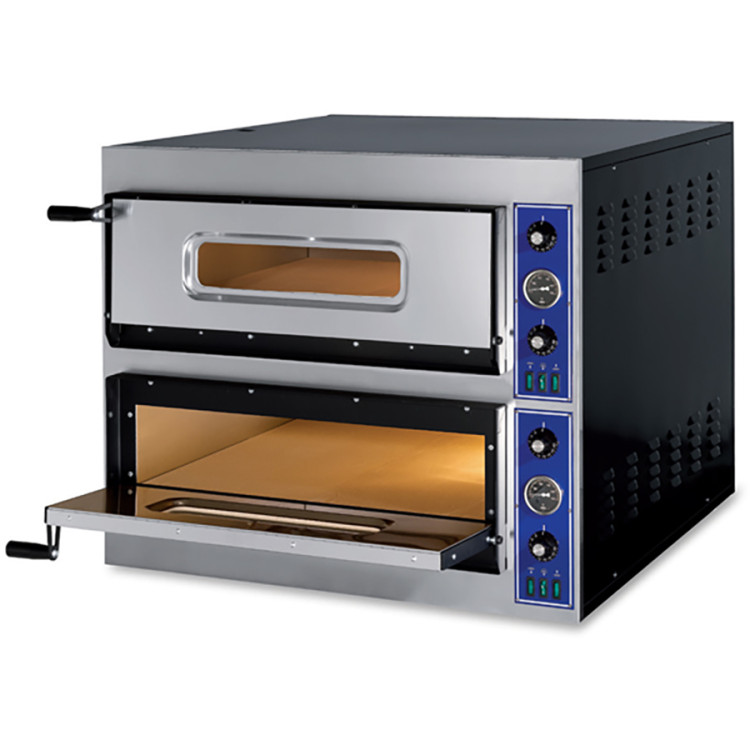 Italian Electric Pizza Oven Thermometer 2 chambers 660x990mm Capacity 6+6 pizzas at 13" 230V | XTS CEESTART66-230