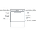 Commercial Dishwasher with 500mm Basket Rinse & Detergent Pump | CaterEq CEEVW22 - MADE IN EUROPE