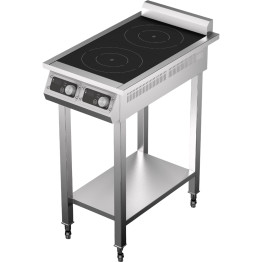 Commercial Double Induction Hob with Undershelf 2 x 3500W 432x700x911mm | CaterEq CEEW350C2 Commercial Double Induction Hob with Undershelf 2 x 3500W 432x700x911mm | CaterEq CEEW350C2