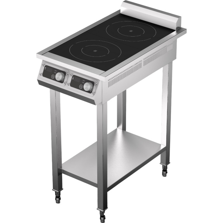 Commercial Double Induction Hob with Undershelf 2 x 3500W 432x700x911mm | CaterEq CEEW350C2 Commercial Double Induction Hob with Undershelf 2 x 3500W 432x700x911mm | CaterEq CEEW350C2
