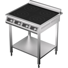 Commercial 4-Zone Induction Hob with Undershelf 4 x 3500W 790x700x911mm | CaterEq CEEW350C4 Commercial 4-Zone Induction Hob with Undershelf 4 x 3500W 790x700x911mm | CaterEq CEEW350C4