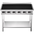 Commercial 6-Zone Induction Hob with Undershelf 6 x 3500W 1153x700x911mm | CaterEq CEEW350H6