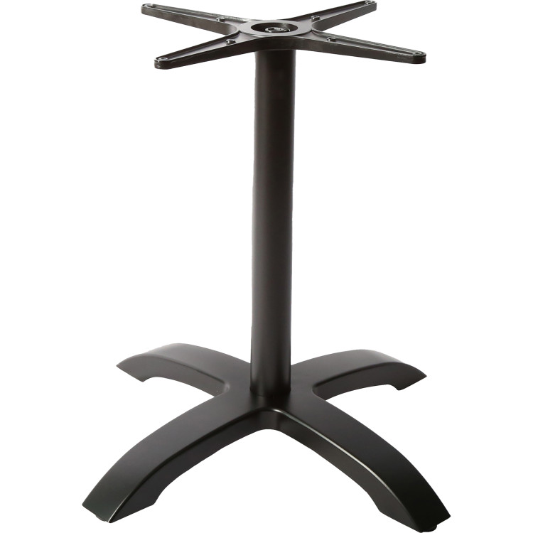 Black Cast Iron Table Base Cross-Base 660x720mm | CaterEq CEF009