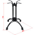 Black Decorative Aluminium Table base 600mm Standard height - CEF020