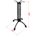 Black Decorative Aluminium Table base 600mm Bar height 1080mm - CEF023