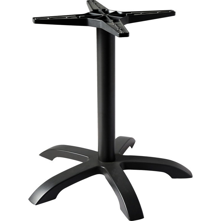 Black Cast Iron Table Base Five-Leg Star Base 720x720mm | CaterEq CEF037