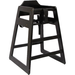 Restaurant Wood High Chair Black - CEF1050BL