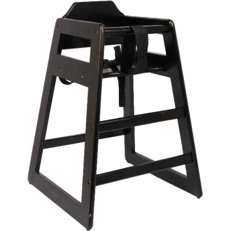 Restaurant Wood High Chair Black - CEF1050BL Restaurant Wood High Chair Black - CEF1050BL