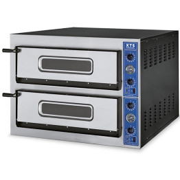 Italian Premium Electric Pizza Oven Thermometer 2 chambers 610x915mm Capacity 6+6 pizzas at 12" 400V | XTS CEF290EAPS