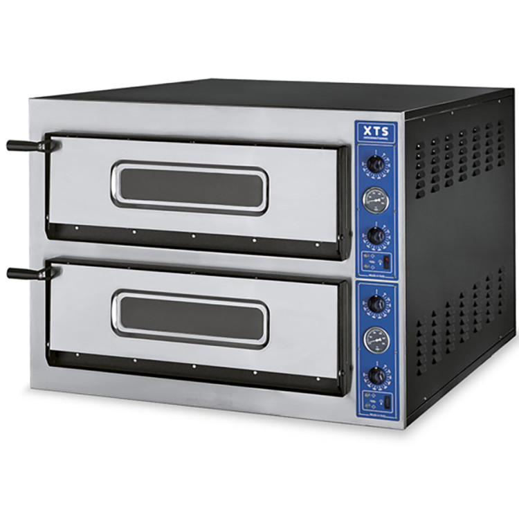 Italian Premium Electric Pizza Oven Thermometer 2 chambers 610x915mm Capacity 6+6 pizzas at 12" 400V | XTS CEF290EAPS