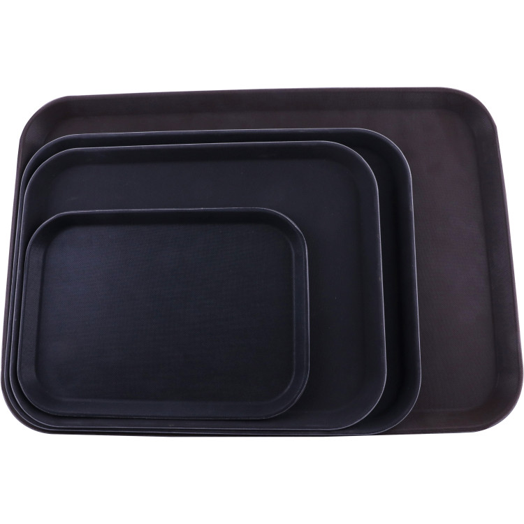 Serving Tray Fibreglass Rectangular Black 18"x26" - CEFBR1826