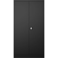 Commercial Steel Black Storage Cupboard with 4 Shelves and Lock 800x400x1800mm - CEFCA18BLACK Commercial Steel Black Storage Cupboard with 4 Shelves and Lock 800x400x1800mm - CEFCA18BLACK