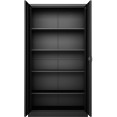 Commercial Steel Black Storage Cupboard with 4 Shelves and Lock 800x400x1800mm - CEFCA18BLACK Commercial Steel Black Storage Cupboard with 4 Shelves and Lock 800x400x1800mm - CEFCA18BLACK