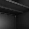 Commercial Steel Black Storage Cupboard with 4 Shelves and Lock 800x400x1800mm - CEFCA18BLACK Commercial Steel Black Storage Cupboard with 4 Shelves and Lock 800x400x1800mm - CEFCA18BLACK