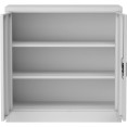 Commercial Metal White Storage Cabinet Lockable with 2 Shelves 900x400x900mm - CEFCA9WHITE