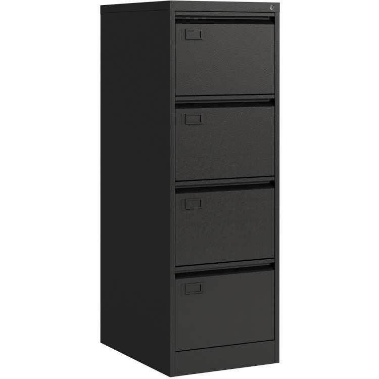 Professional Black Filing Cabinet 4 drawer 452x620x1330mm - CEFCD4ABLACK Professional Black Filing Cabinet 4 drawer 452x620x1330mm - CEFCD4ABLACK