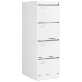 Professional White Steel Filing Cabinet 4 Drawer 452 x 620 x 1330mm | CaterEq CEFCD4AWHITE Professional White Steel Filing Cabinet 4 Drawer 452 x 620 x 1330mm | CaterEq CEFCD4AWHITE