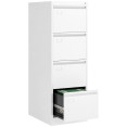 Professional White Steel Filing Cabinet 4 Drawer 452 x 620 x 1330mm | CaterEq CEFCD4AWHITE