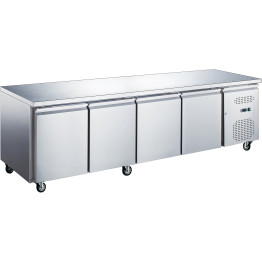 Professional Low Refrigerated Counter / Chef Base 4 doors 2230x700x650mm - CEBASE41