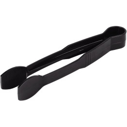 12" Catering Flat Buffet Tongs Black Polycarbonate- CEFLATTONG12