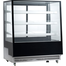 Display Merchandiser Fridge 500 litres 3 shelves Black & Stainless steel - CEFT400L