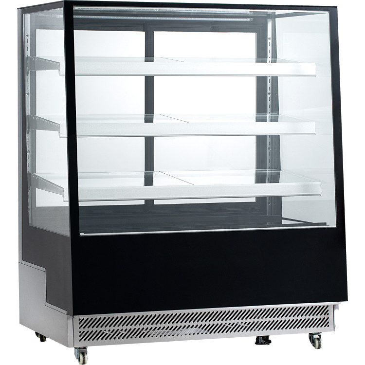Display Merchandiser Fridge 500 litres 3 shelves Black & Stainless steel - CEFT400L