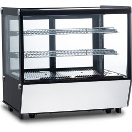 Display Merchandiser Fridge Countertop 120 litres 2 shelves Black & Stainless steel - CEFTW120Z