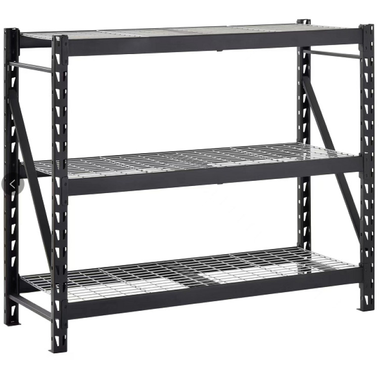 Industrial Heavy Duty Shelving Unit Powder Coated Steel 1960x610x1830mm 3 shelves Black - CEFUJI405 Industrial Heavy Duty Shelving Unit Powder Coated Steel 1960x610x1830mm 3 shelves Black - CEFUJI405
