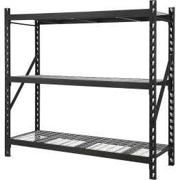 B GRADE Industrial Heavy Duty Shelving Unit Powder Coated Steel 1960x610x1830mm 3 shelves Black | CaterEq FUJI405 B GRADE
