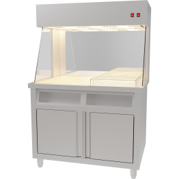 Commercial Electric Chip Scuttle & Warming Station with Cupboard 1000x700x1500mm | CaterEq CEFW1000