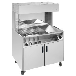 Commercial Electrical Food & Chips Warmer Station CEFW10 Stainless Steel 1000x700x1560mm | CaterEq CEFW10