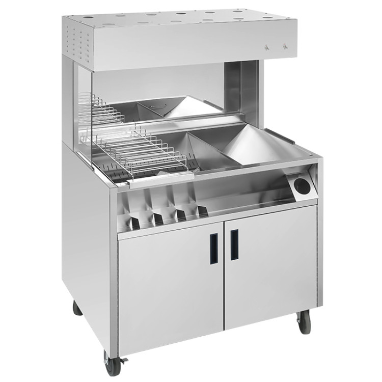 Commercial Electrical Food & Chips Warmer Station CEFW10 Stainless Steel 1000x700x1560mm | CaterEq CEFW10