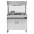Commercial Electrical Food & Chips Warmer Station CEFW10 Stainless Steel 1000x700x1560mm | CaterEq CEFW10